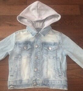 Kids Unisex Hoodie Jean Jacket Size 4T